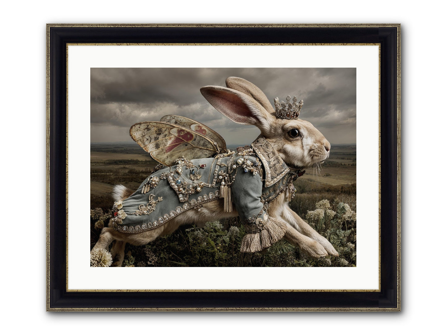 A Theory Of Bloom No.1 Framed Print - Black & Gold 24x18