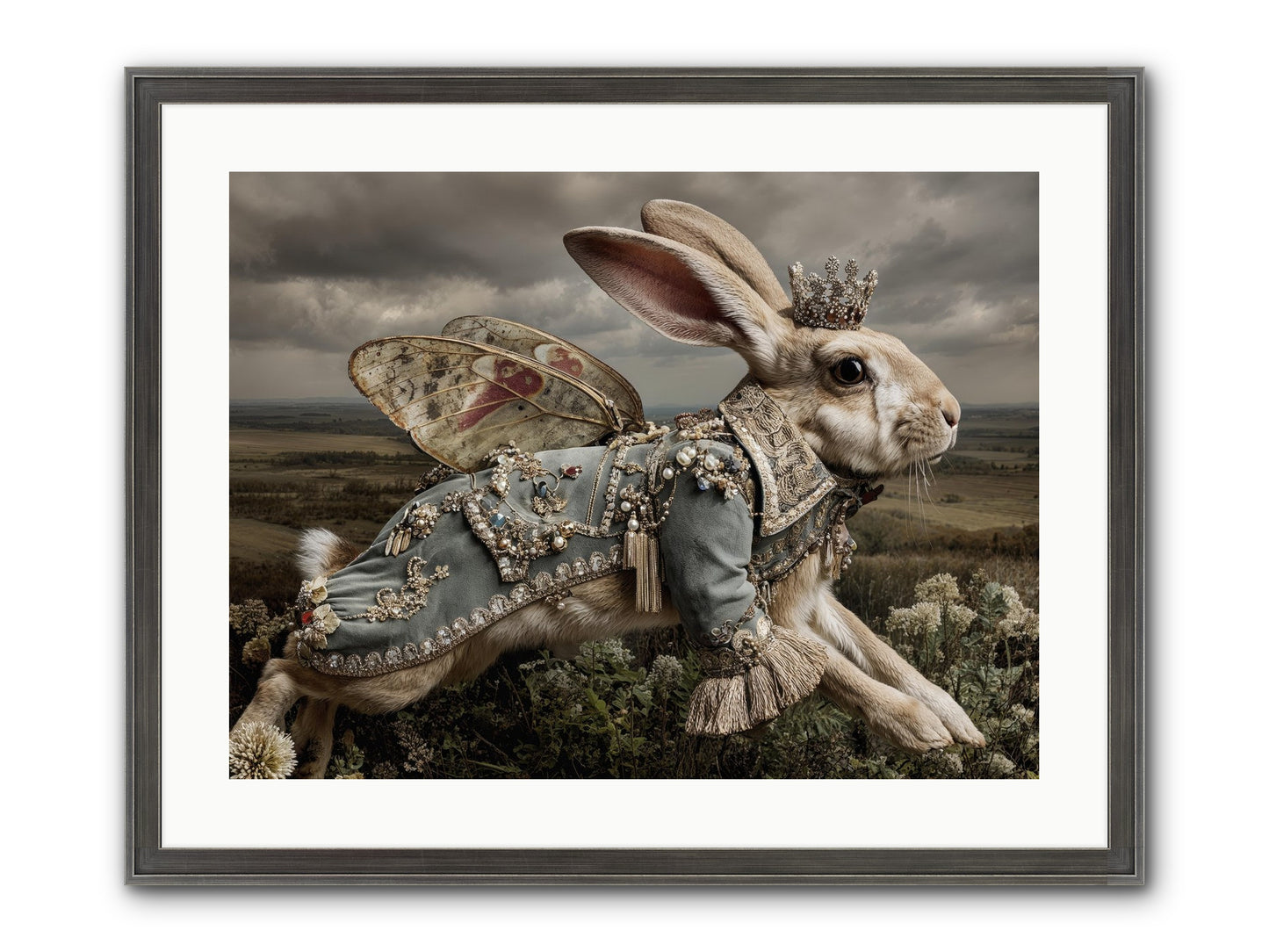 A Theory Of Bloom No.1 Framed Print - Slimwoods Black/Silver 24x18