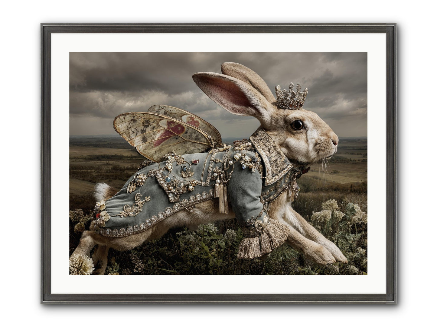 A Theory Of Bloom No.1 Framed Print - Slimwoods Black/Silver 32x24