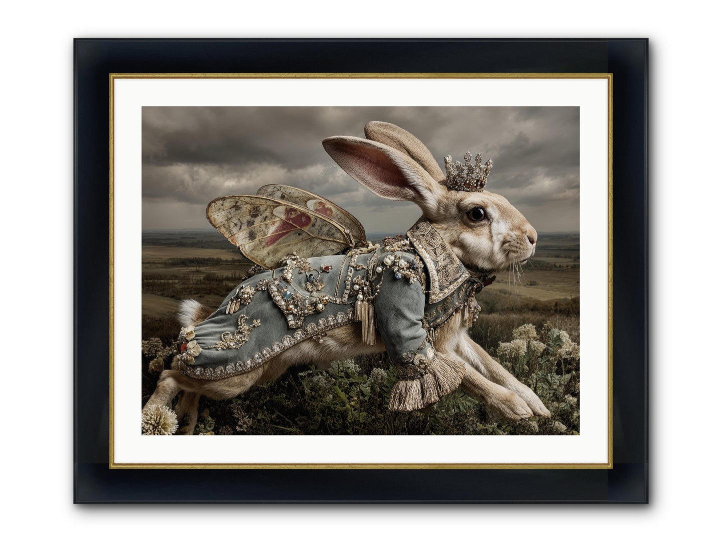 A Theory Of Bloom No.1 Framed Print - Wide Black w/Gold 32x24