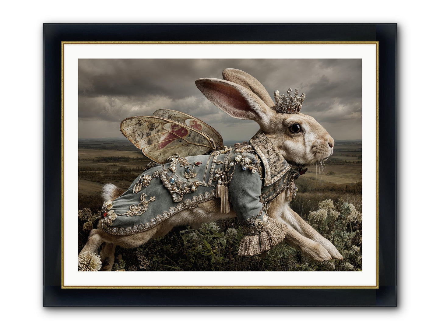 A Theory Of Bloom No.1 Framed Print - Wide Black w/Gold 40x30