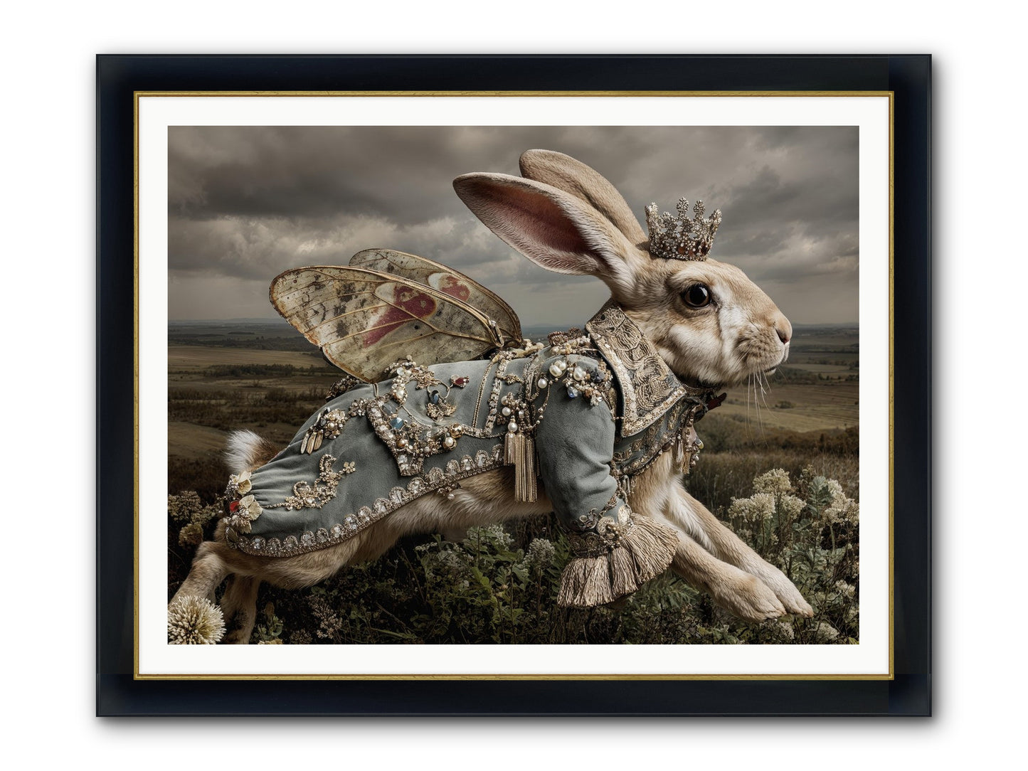 A Theory Of Bloom No.1 Framed Print - Wide Black w/Gold 48x36