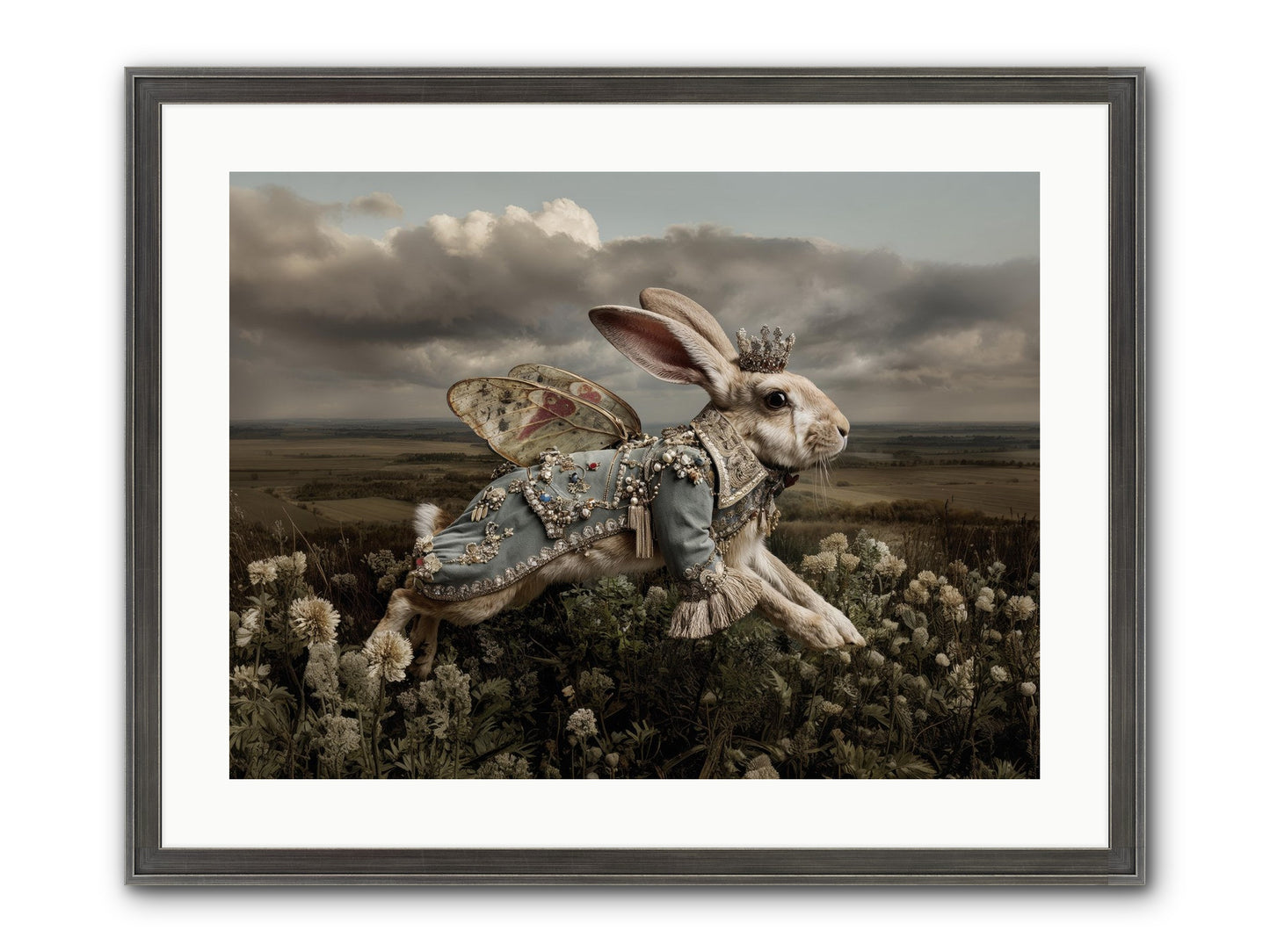 A Theory Of Bloom.No.2 Framed Print - Slimwoods Black/Silver 24x18