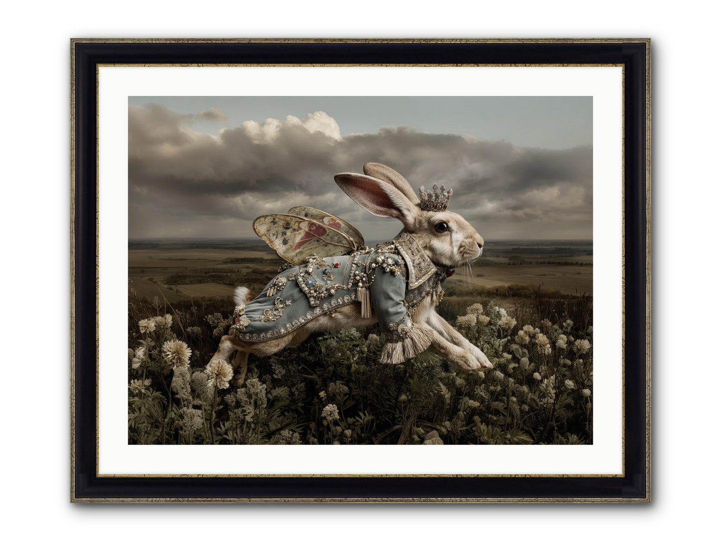 A Theory Of Bloom.No.2 Framed Print - Black & Gold 32x24