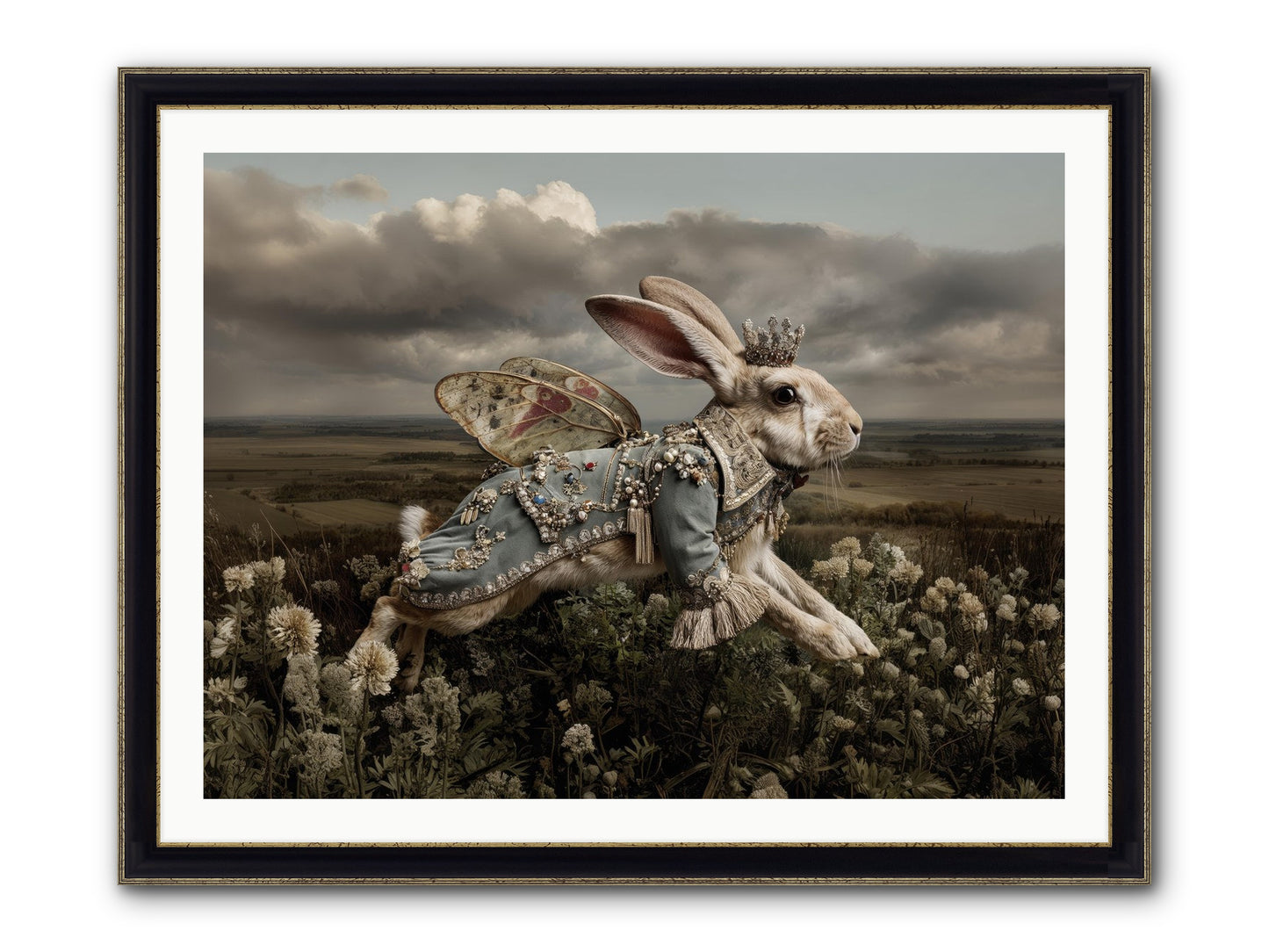 A Theory Of Bloom.No.2 Framed Print - Black & Gold 40x30