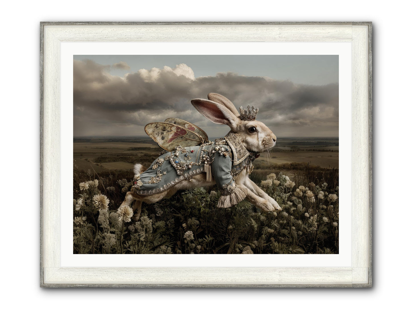 A Theory Of Bloom.No.2 Framed Print - Driftwood White 40x30