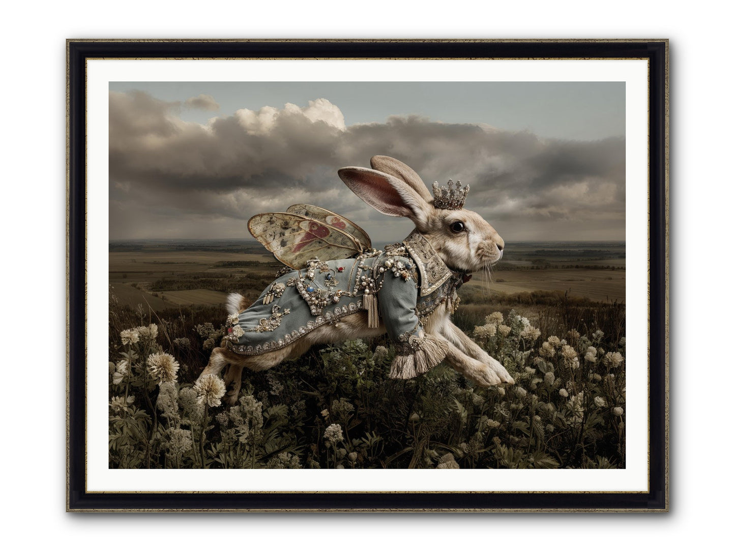 A Theory Of Bloom.No.2 Framed Print - Black & Gold 48x36