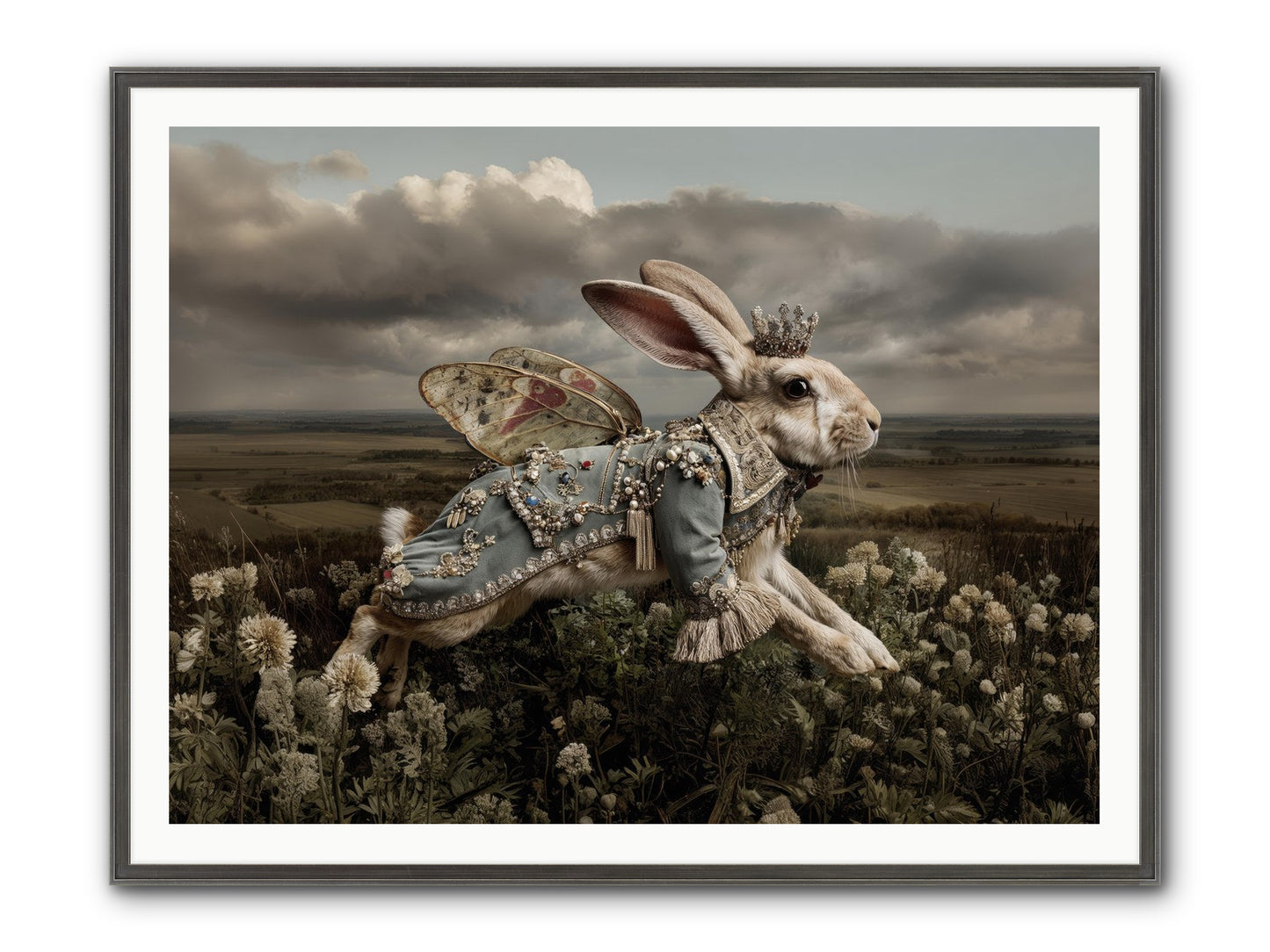A Theory Of Bloom.No.2 Framed Print - Slimwoods Black/Silver 48x36