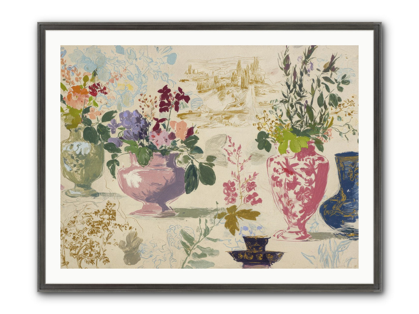 A Theory Of Teacups Framed Print - Slimwoods Black/Silver 40x30