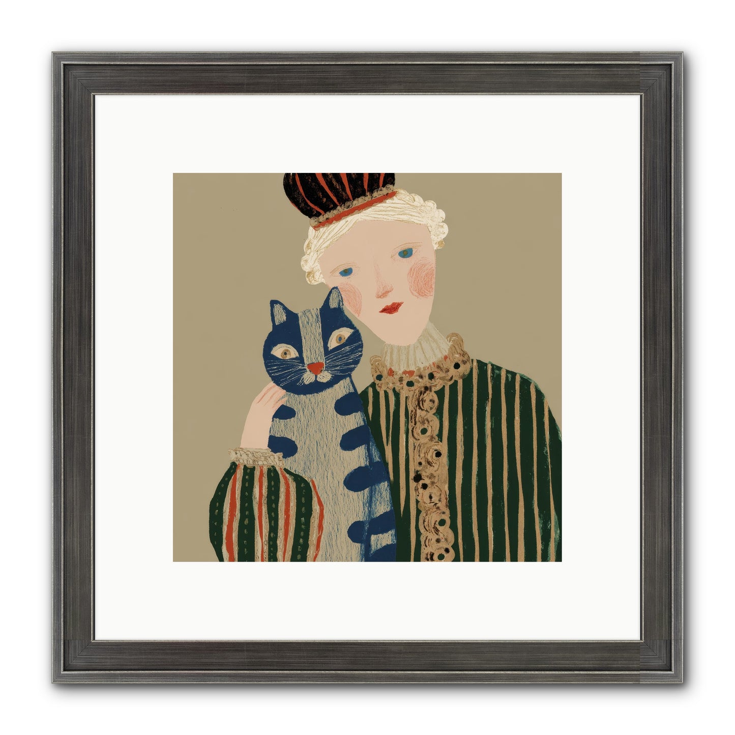 A Trace Of Gold Framed Print - Slimwoods Black/Silver 10x10