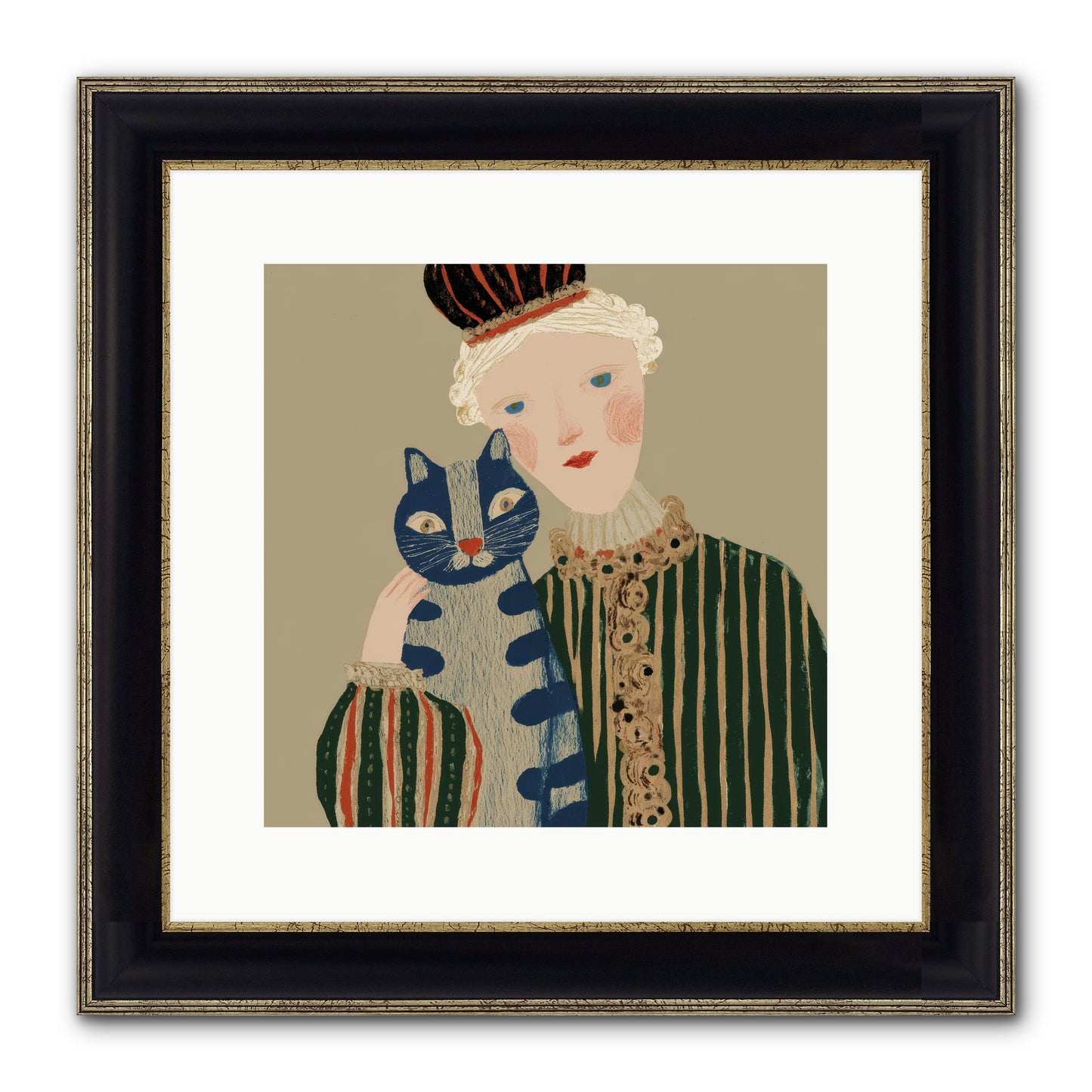 A Trace Of Gold Framed Print - Black & Gold 12x12