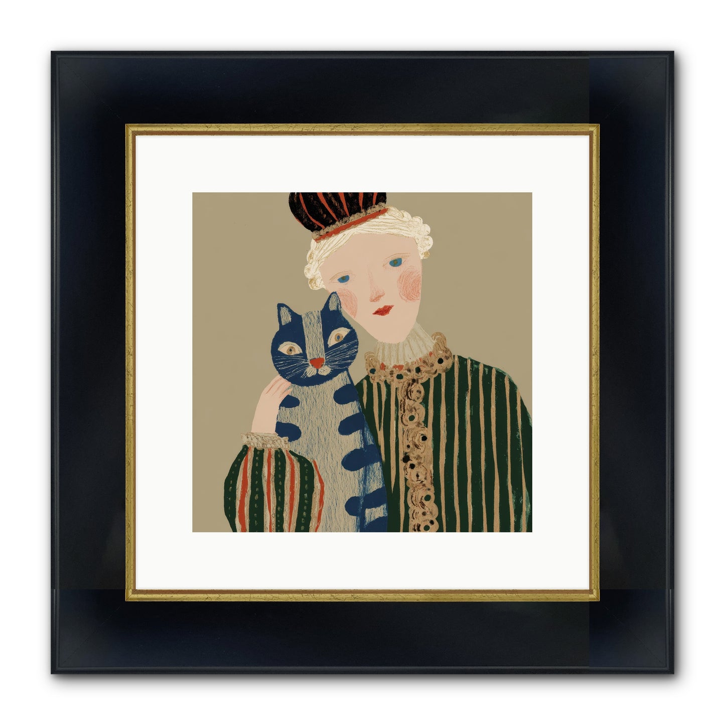 A Trace Of Gold Framed Print - Wide Black w/Gold 12x12