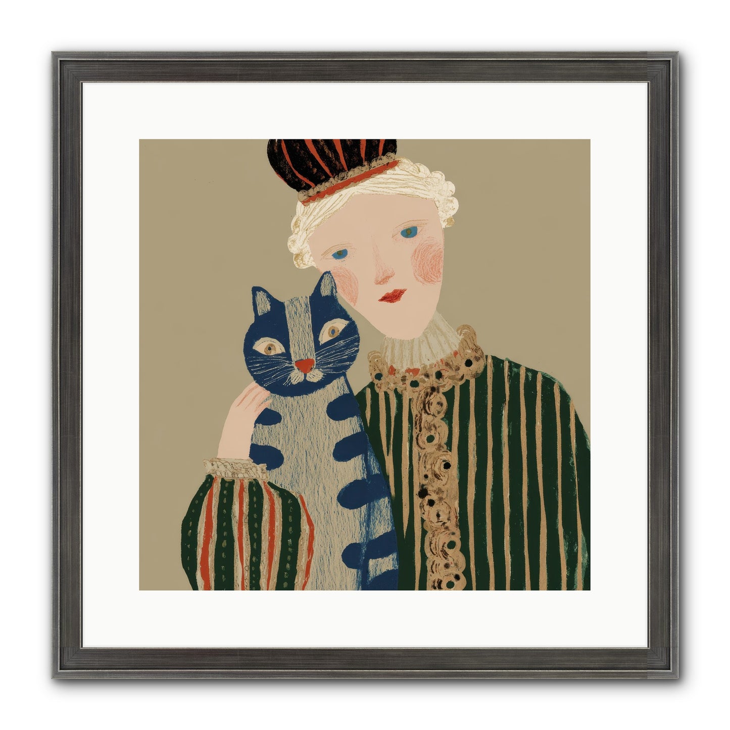 A Trace Of Gold Framed Print - Slimwoods Black/Silver 16x16