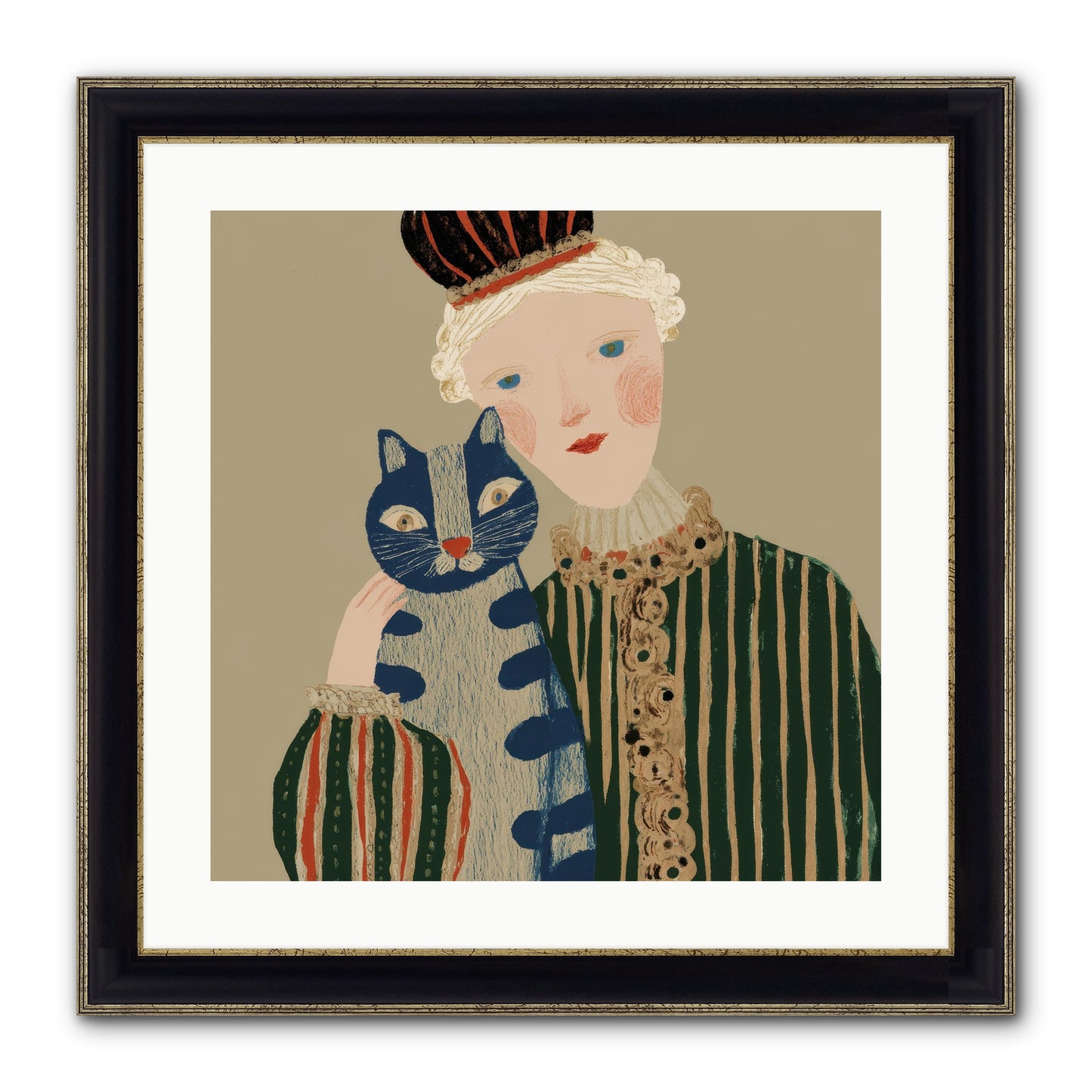 A Trace Of Gold Framed Print - Black & Gold 20x20