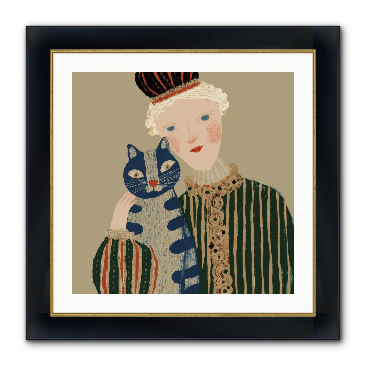 A Trace Of Gold Framed Print - Wide Black w/Gold 24x24