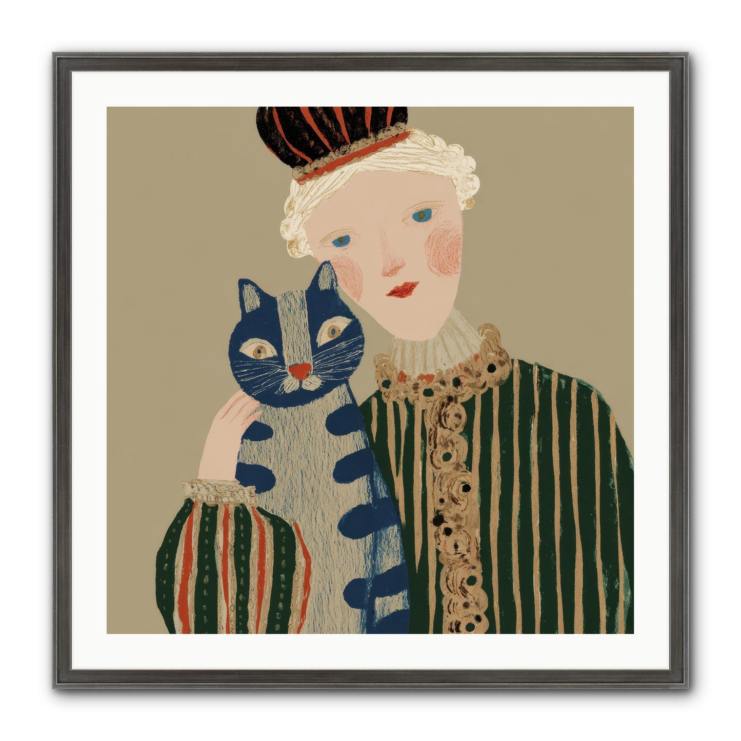 A Trace Of Gold Framed Print - Slimwoods Black/Silver 30x30