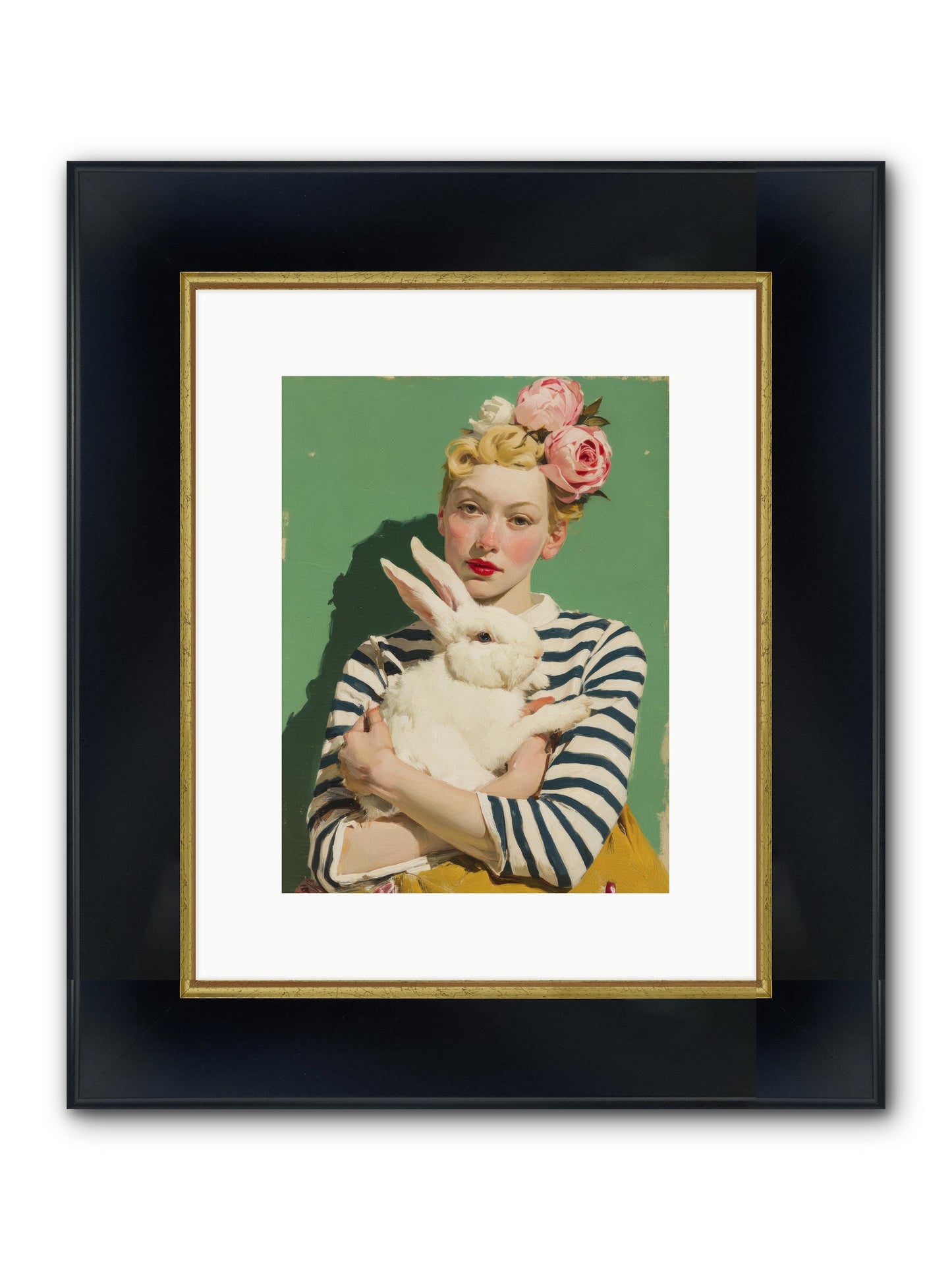 A Window Facing South Framed Print - Wide Black w/Gold 9x12