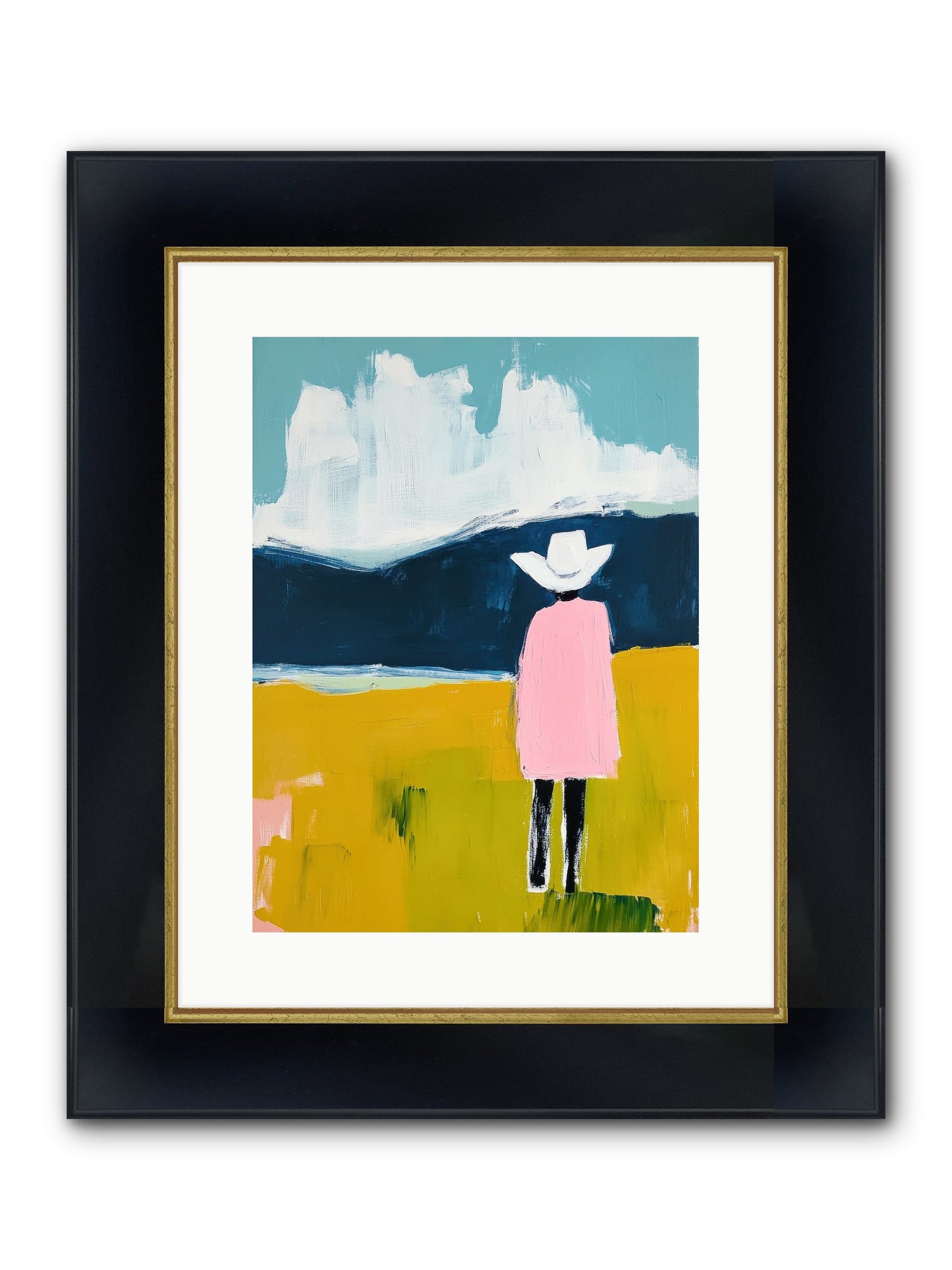 Abandoned Corral Framed Print - Wide Black w/Gold 12x16