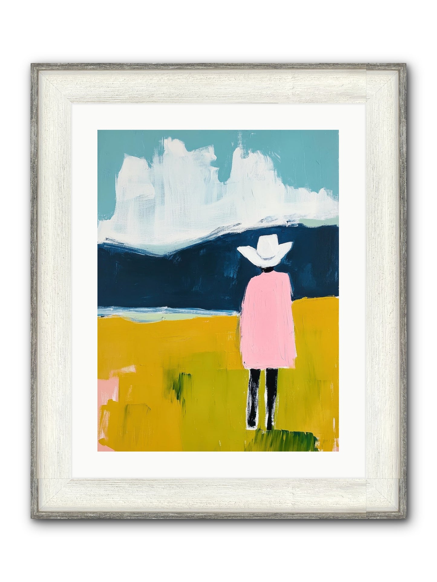 Abandoned Corral Framed Print - Driftwood White 18x24