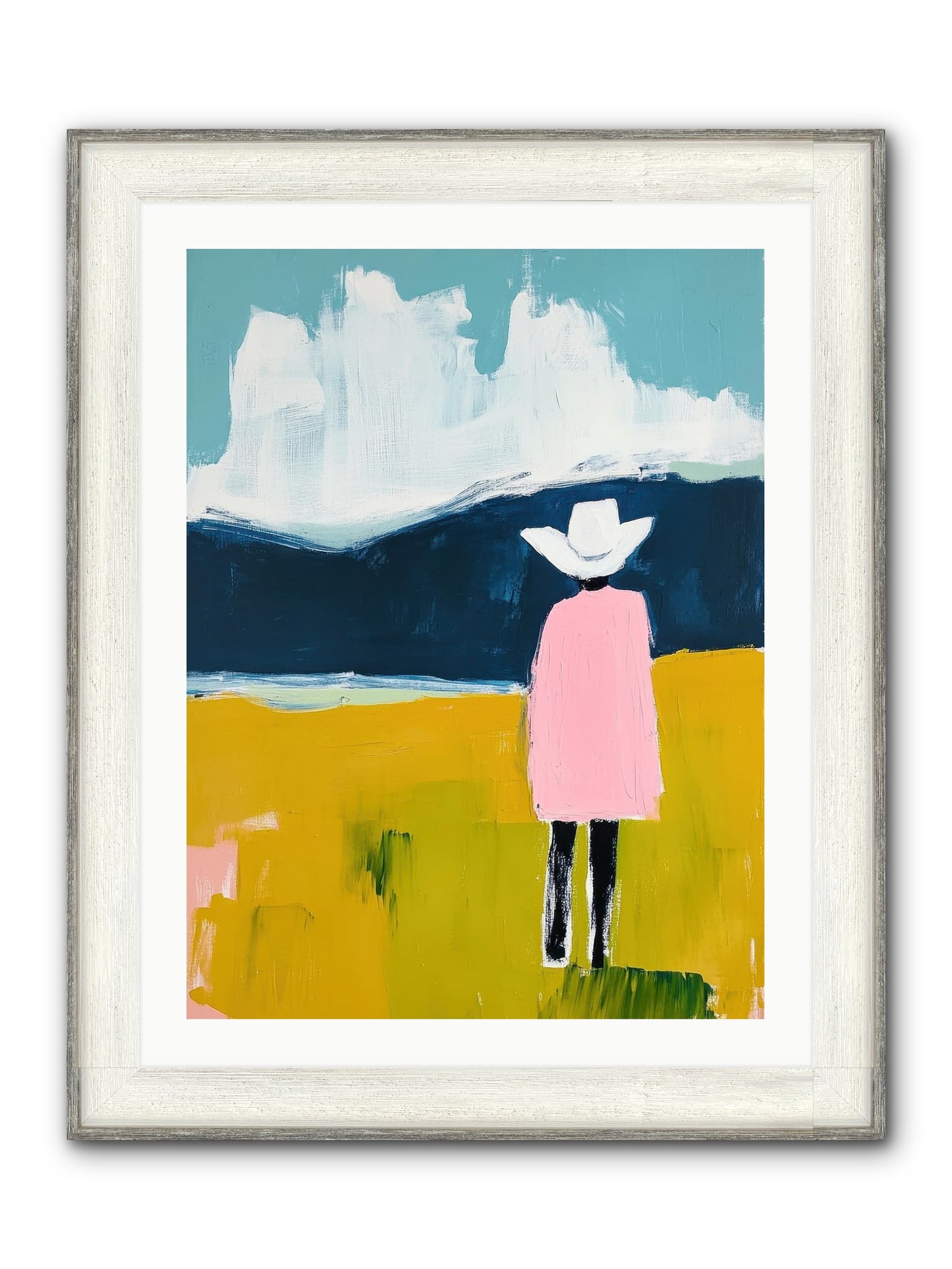 Abandoned Corral Framed Print - Driftwood White 24x32