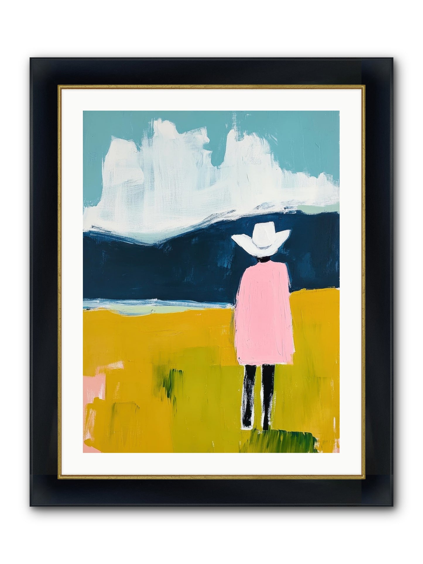 Abandoned Corral Framed Print - Wide Black w/Gold 24x32