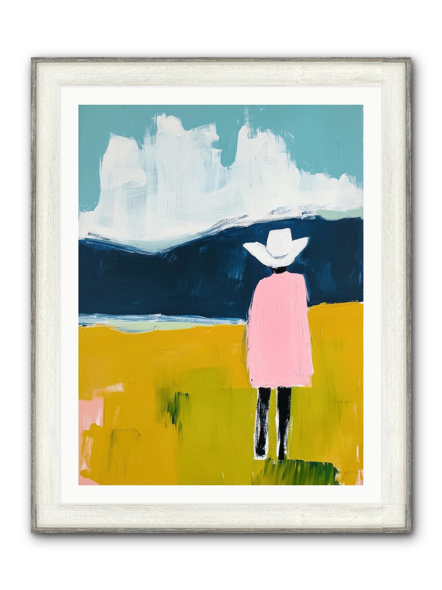 Abandoned Corral Framed Print - Driftwood White 30x40
