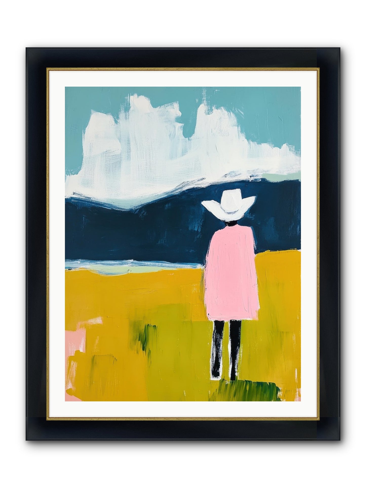 Abandoned Corral Framed Print - Wide Black w/Gold 30x40
