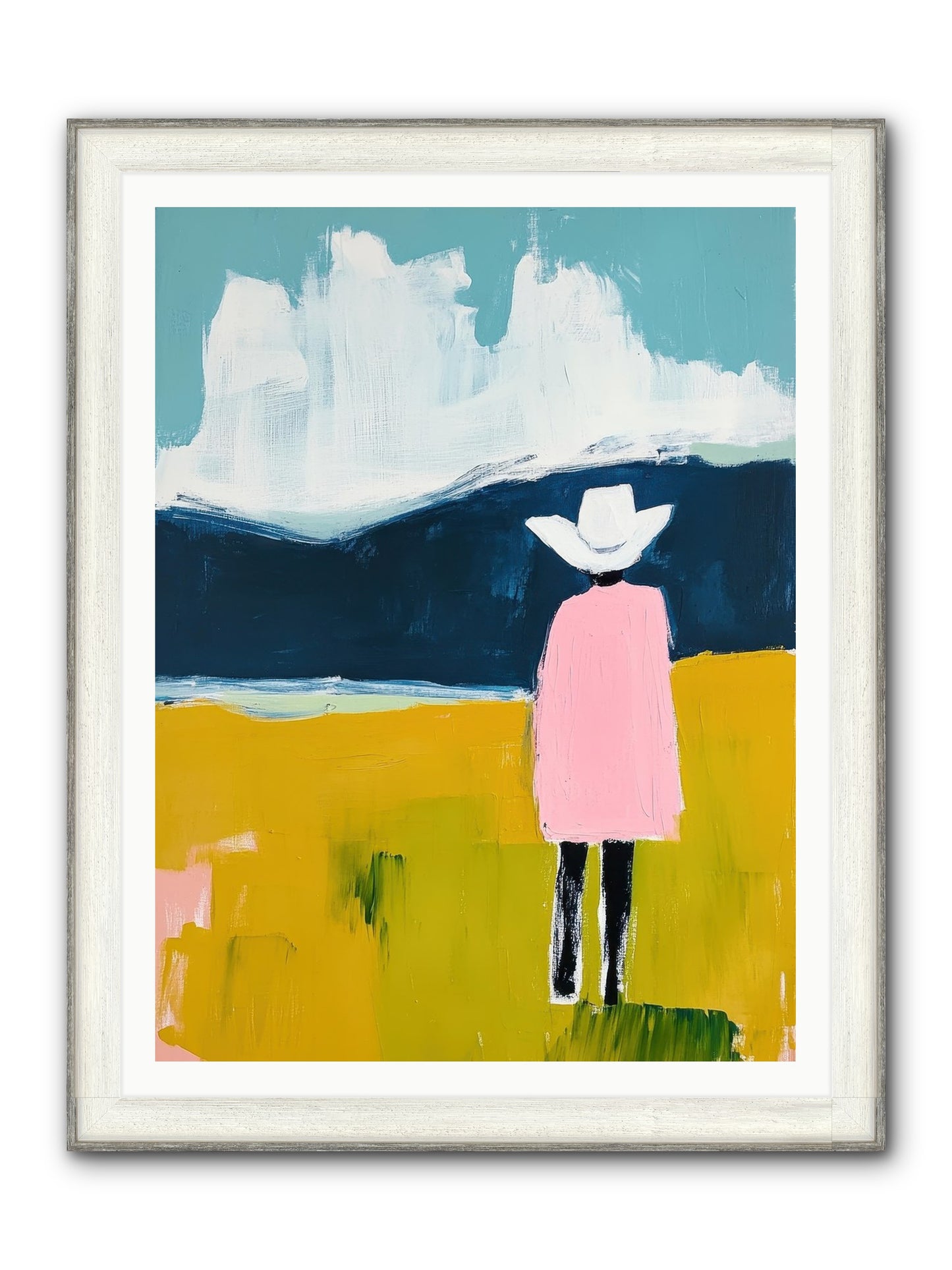 Abandoned Corral Framed Print - Driftwood White 36x48