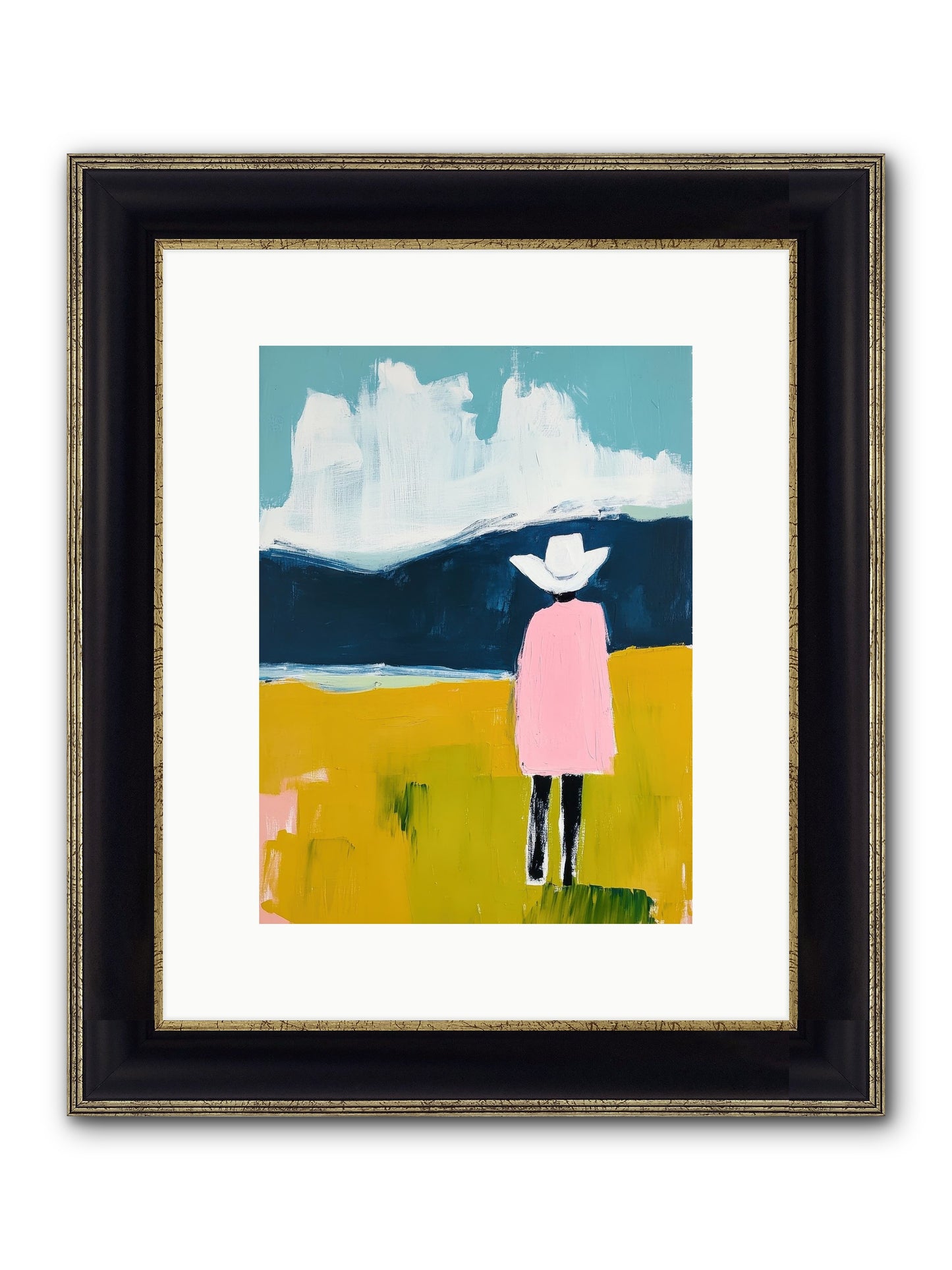 Abandoned Corral Framed Print - Black & Gold 9x12