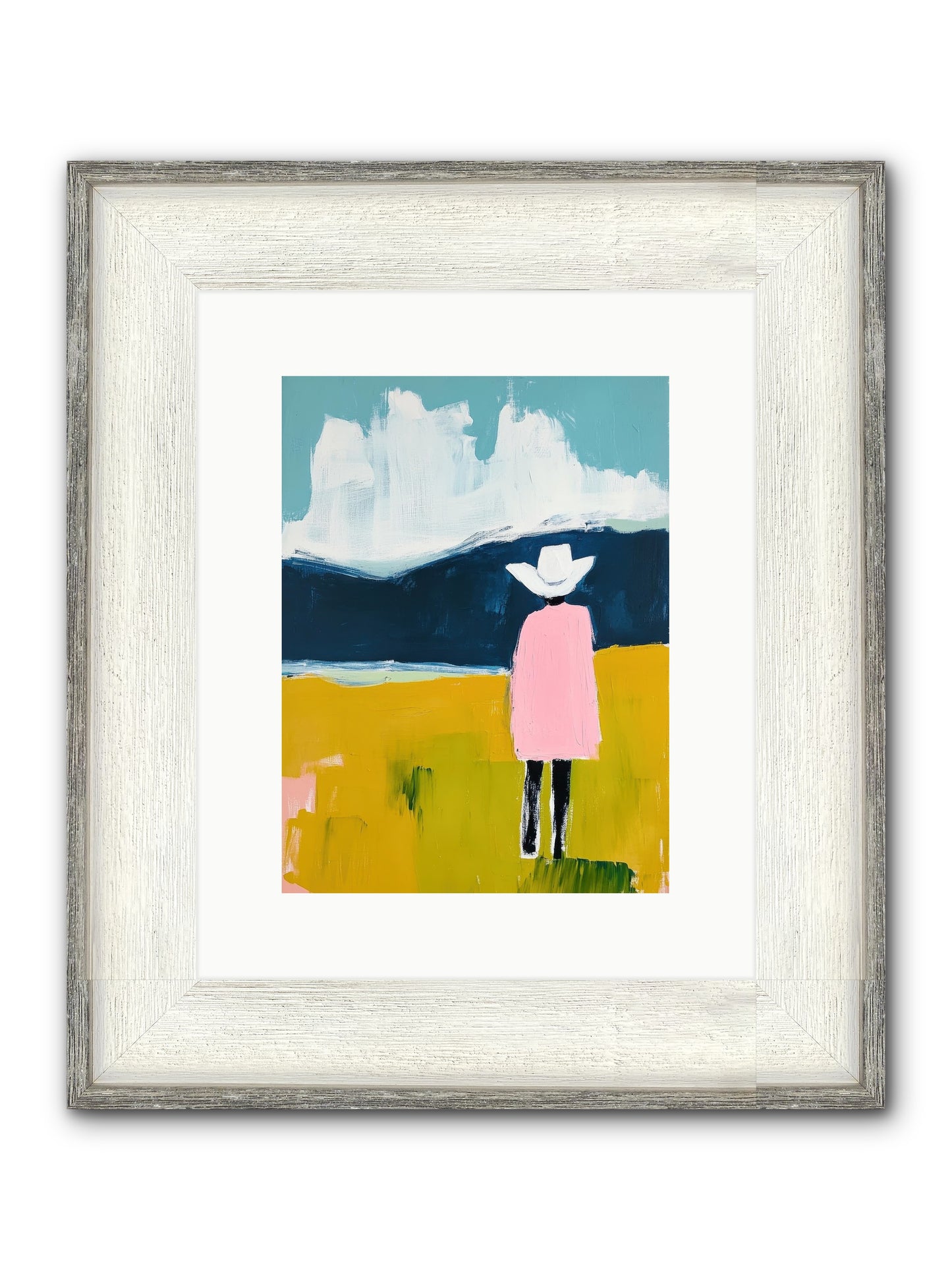 Abandoned Corral Framed Print - Driftwood White 9x12