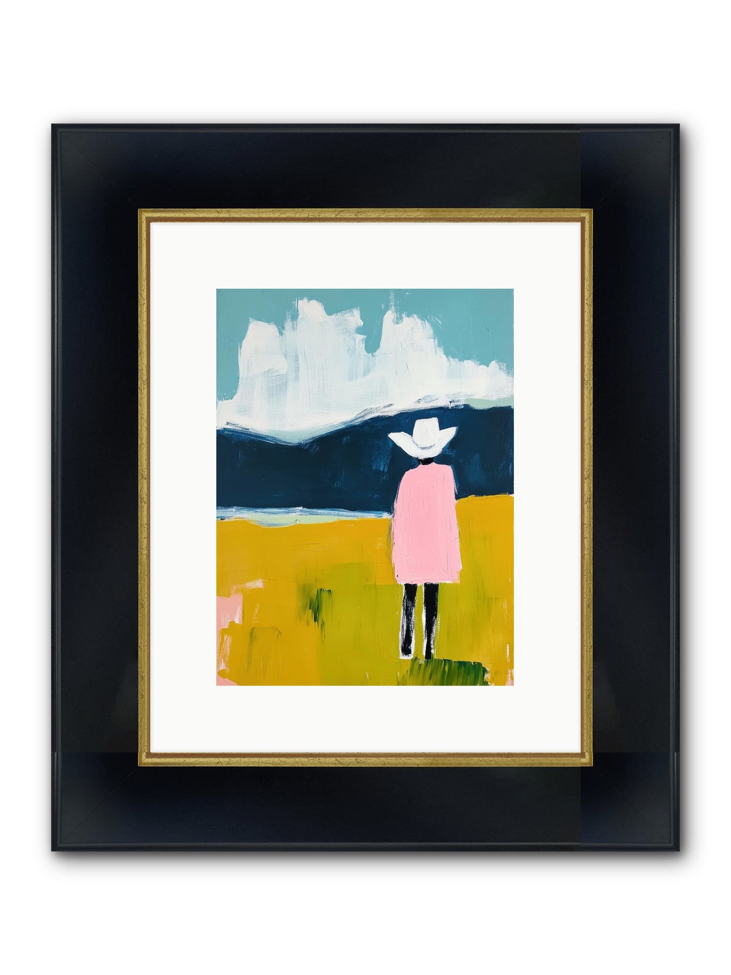 Abandoned Corral Framed Print - Wide Black w/Gold 9x12
