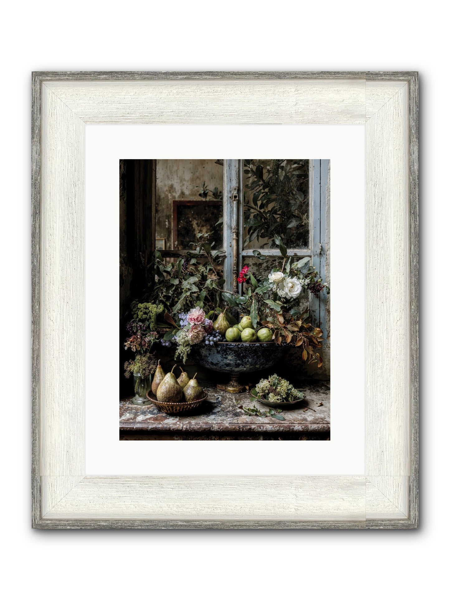 Abbondanza Framed Print - Driftwood White 12x16