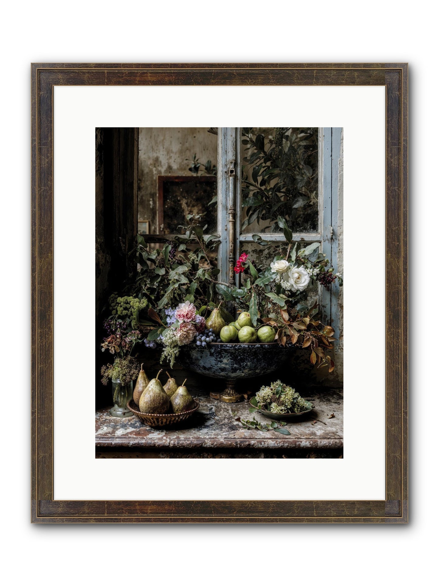 Abbondanza Framed Print - Slimwoods Black/Gold 12x16