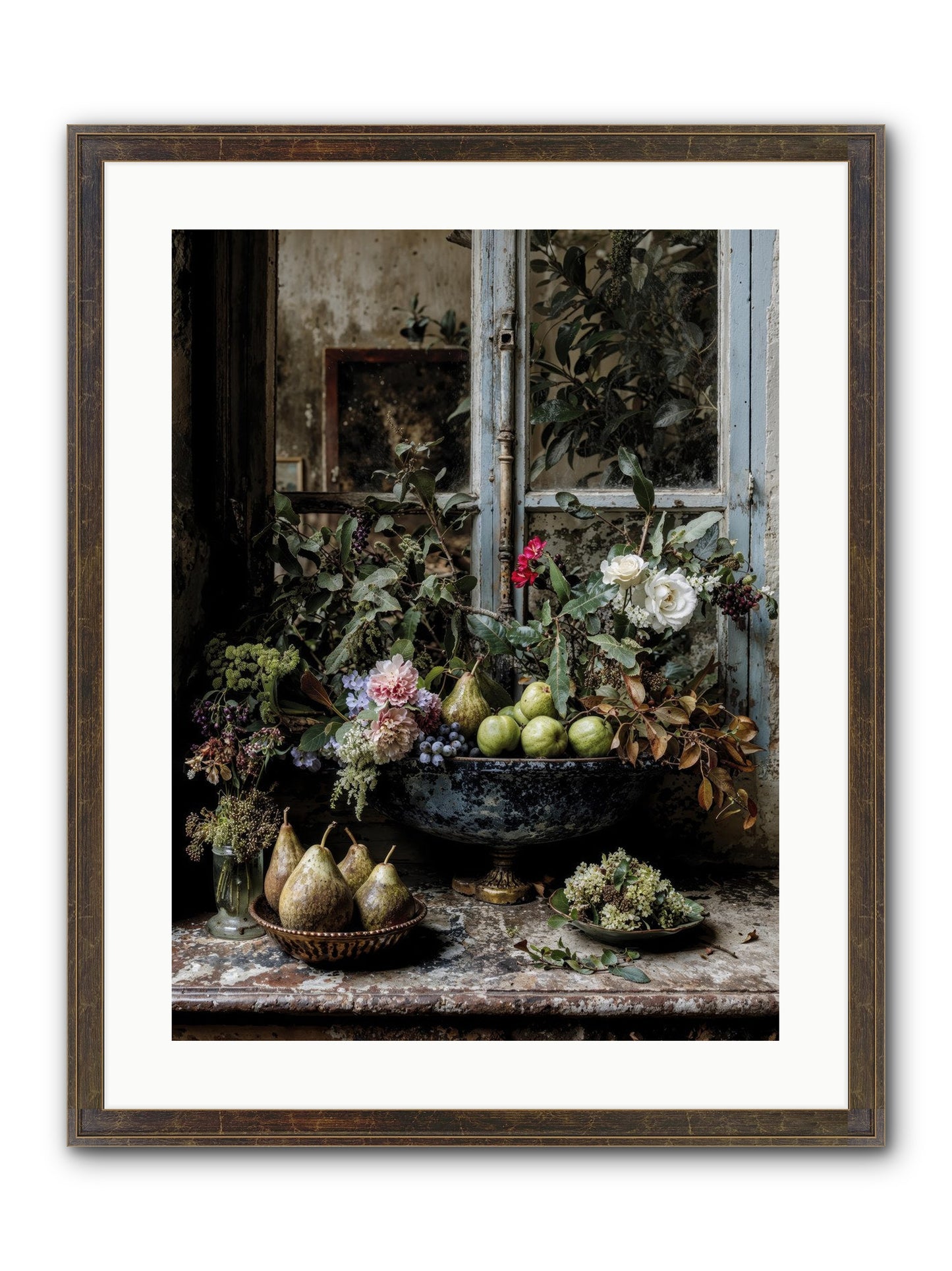 Abbondanza Framed Print - Slimwoods Black/Gold 18x24
