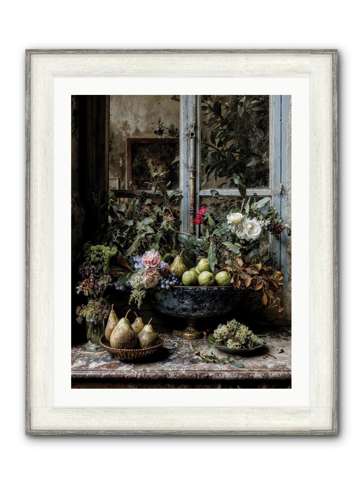 Abbondanza Framed Print - Driftwood White 24x32