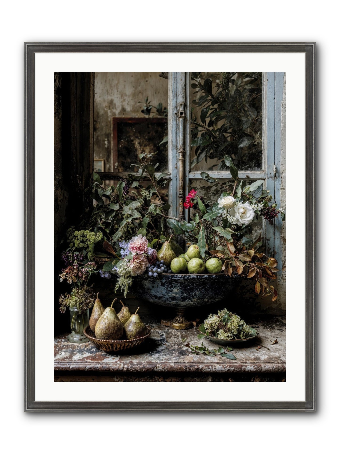 Abbondanza Framed Print - Slimwoods Black/Silver 24x32