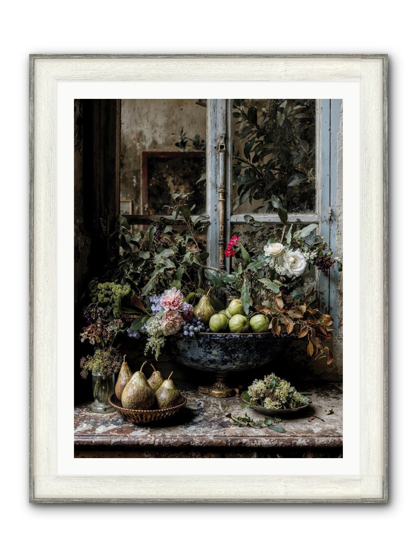 Abbondanza Framed Print - Driftwood White 30x40