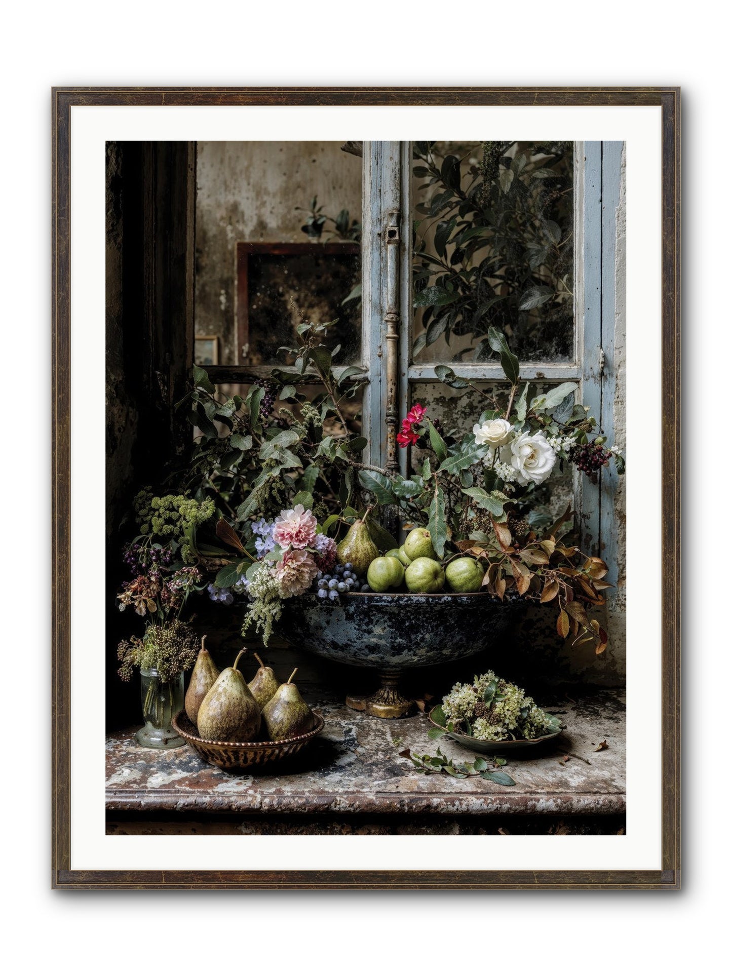 Abbondanza Framed Print - Slimwoods Black/Gold 30x40