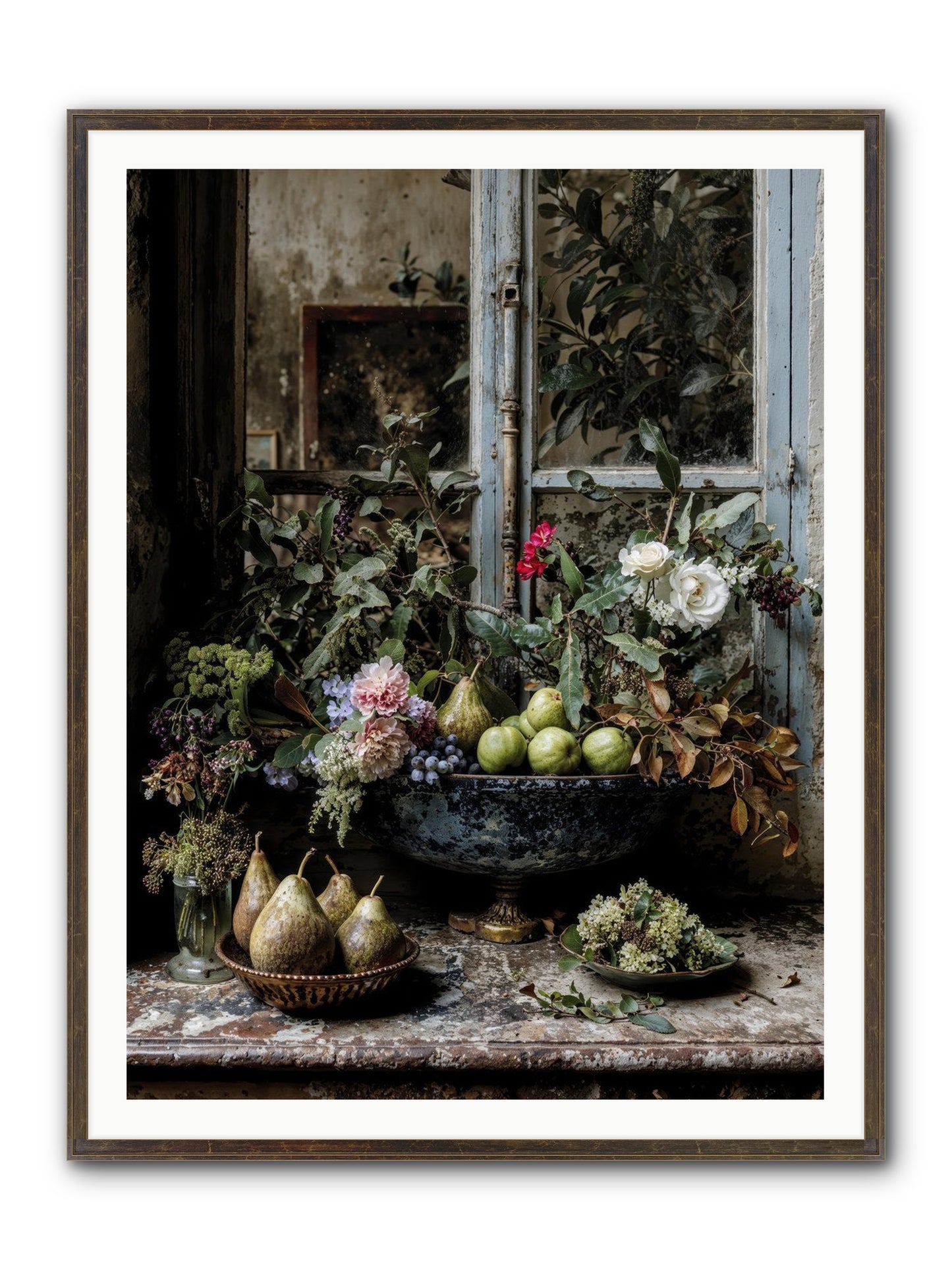 Abbondanza Framed Print - Slimwoods Black/Gold 36x48