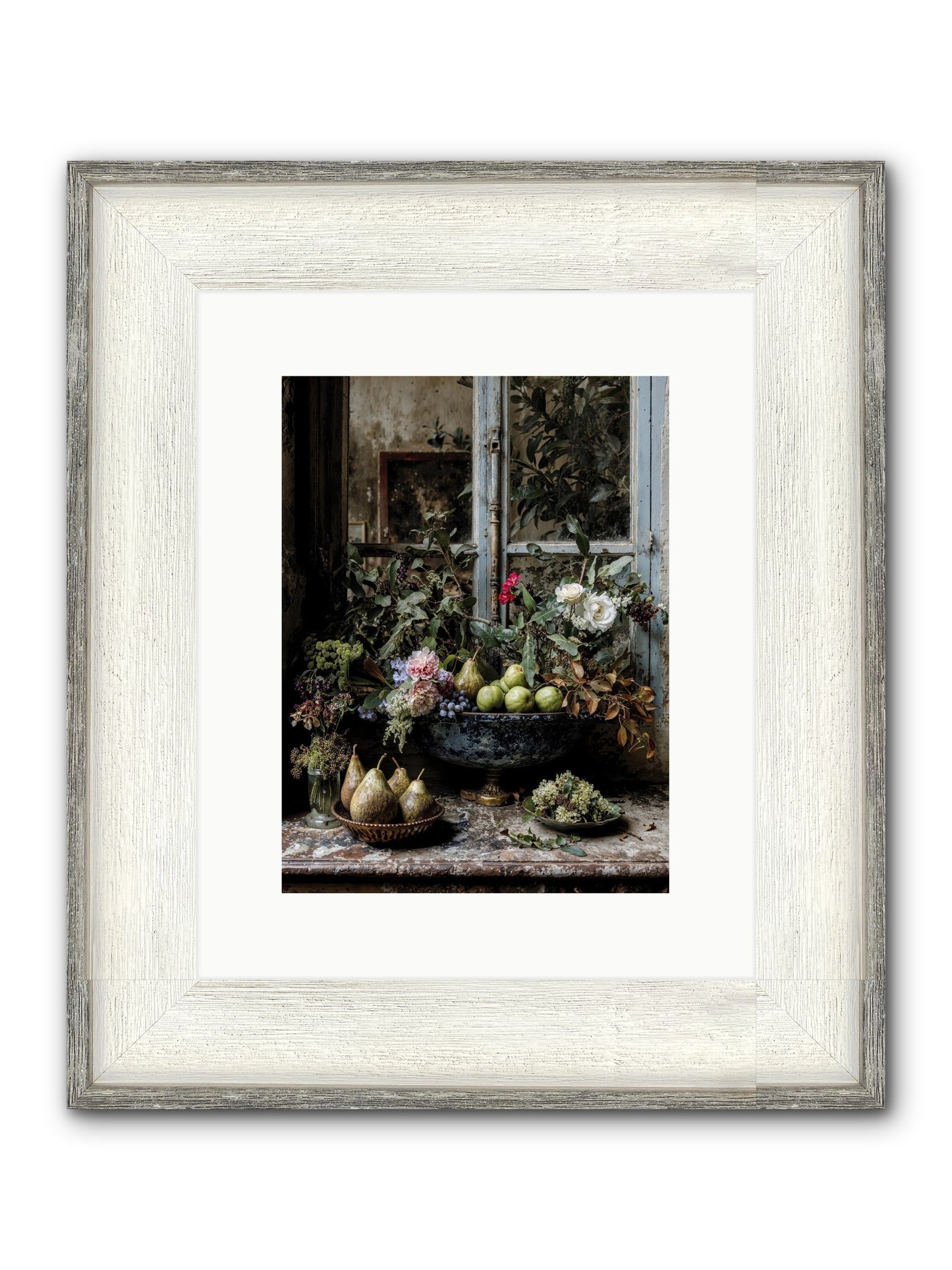 Abbondanza Framed Print - Driftwood White 9x12