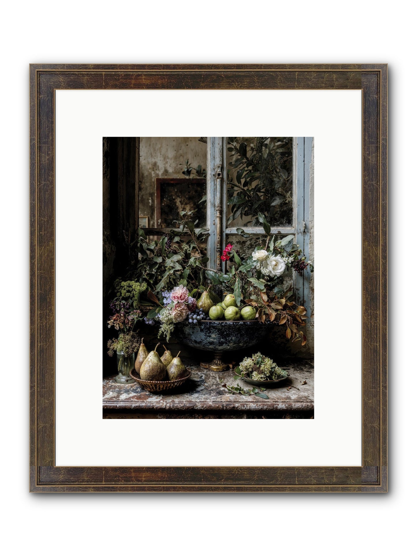 Abbondanza Framed Print - Slimwoods Black/Gold 9x12