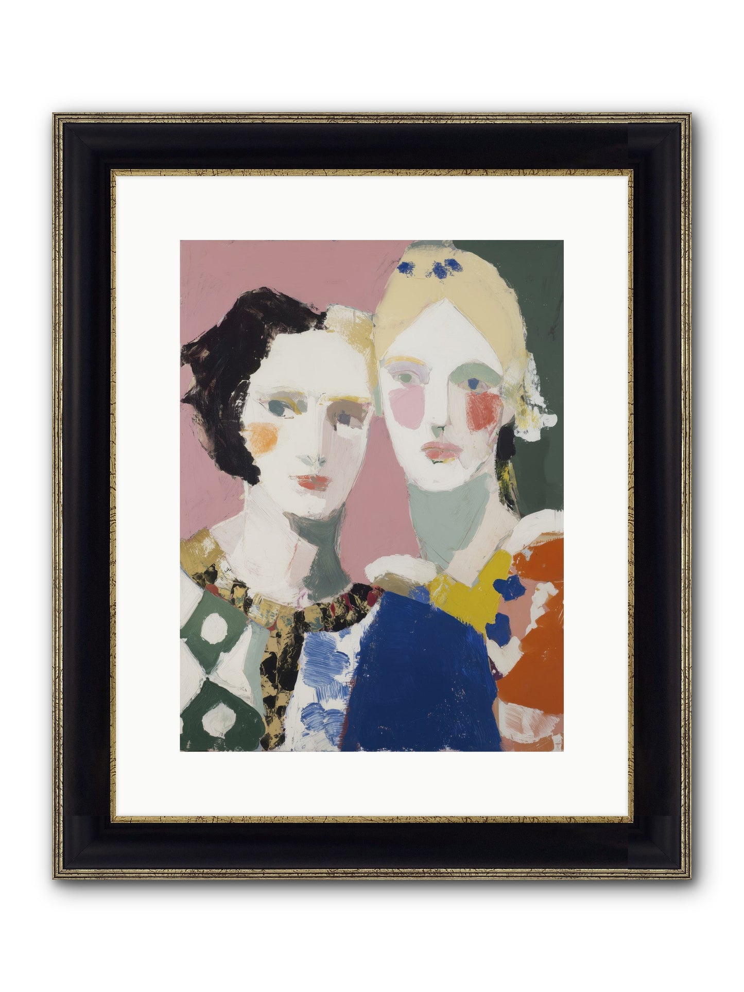 Absorbed Framed Print - Black & Gold 12x16