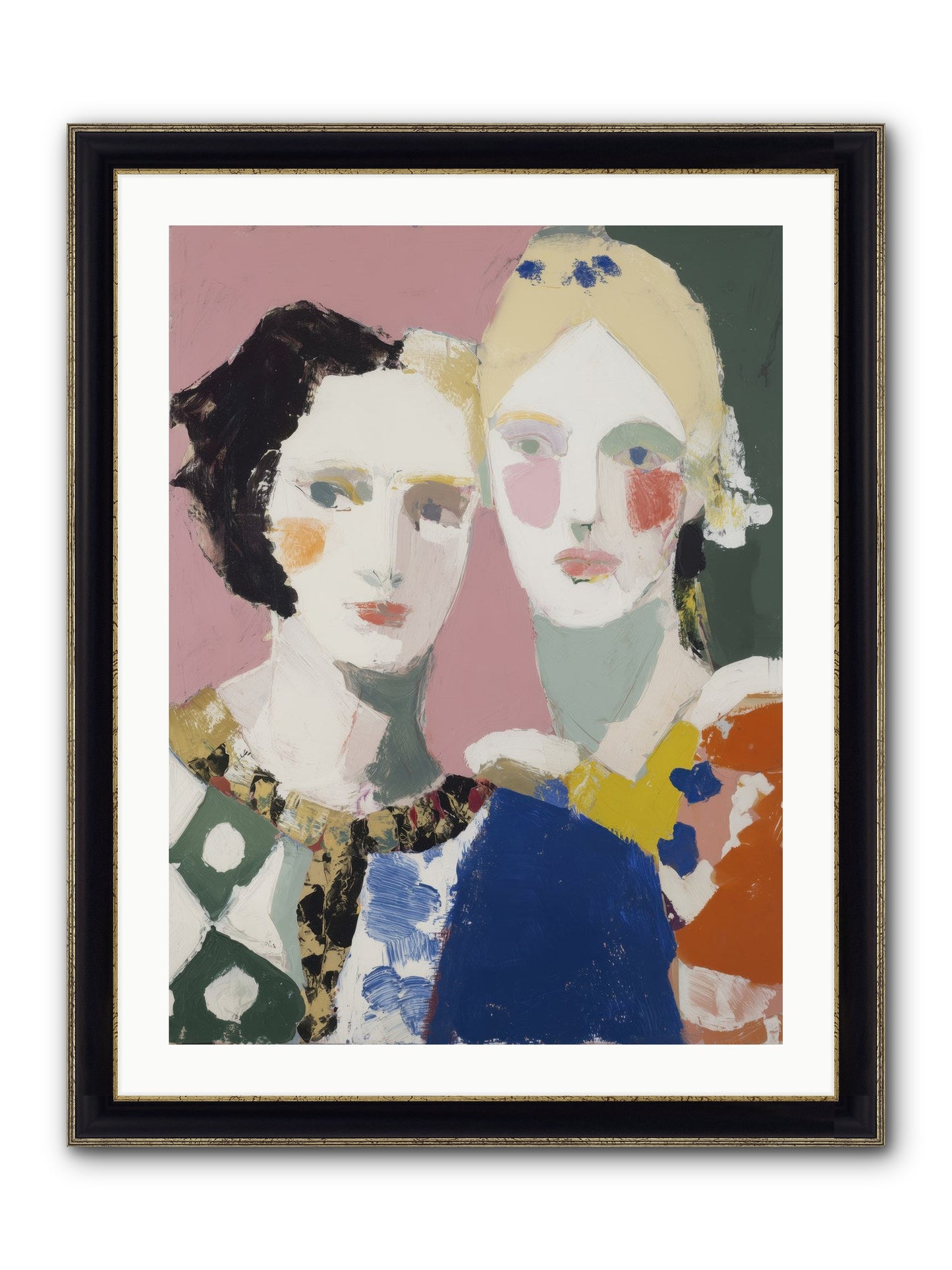 Absorbed Framed Print - Black & Gold 24x32
