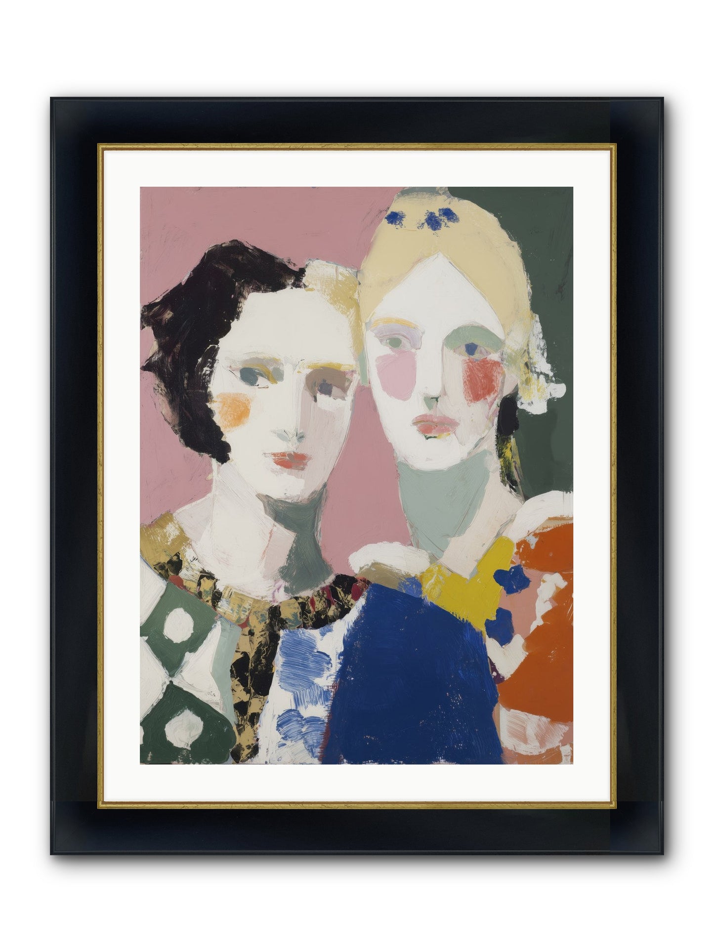 Absorbed Framed Print - Wide Black w/Gold 24x32