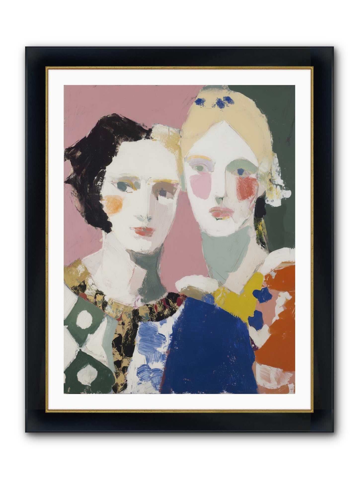 Absorbed Framed Print - Wide Black w/Gold 30x40