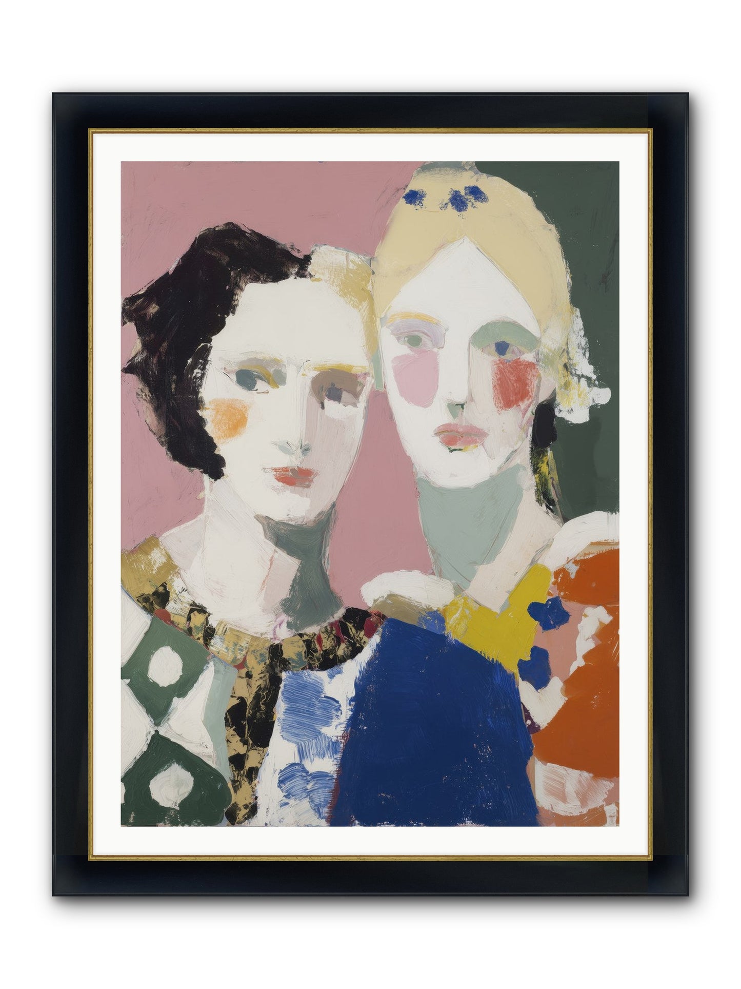 Absorbed Framed Print - Wide Black w/Gold 36x48