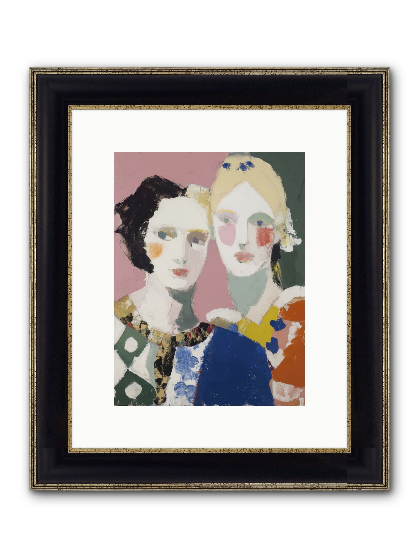 Absorbed Framed Print - Black & Gold 9x12