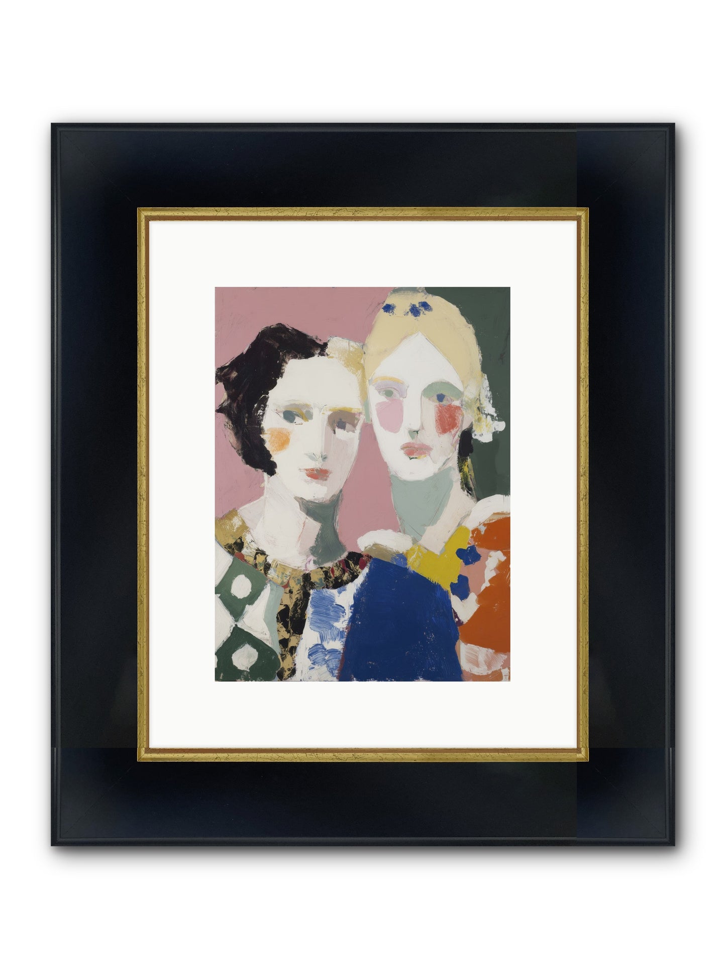 Absorbed Framed Print - Wide Black w/Gold 9x12