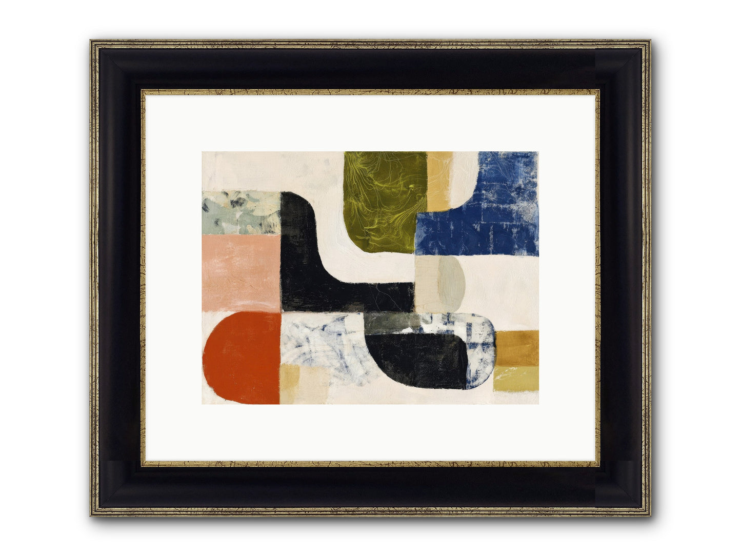Abyss Framed Print - Black & Gold 12x9