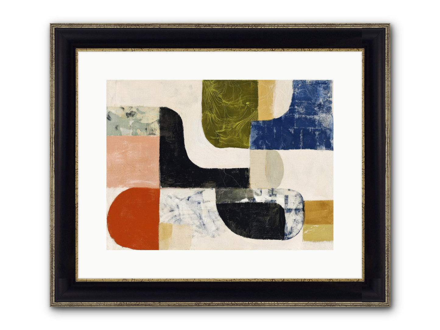 Abyss Framed Print - Black & Gold 16x12